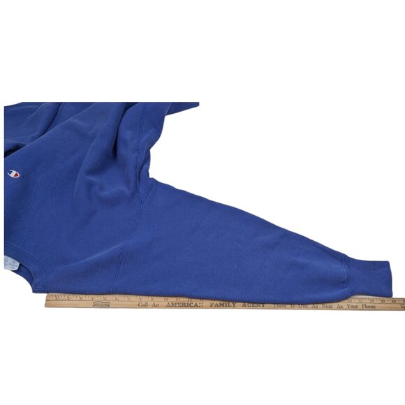 Vintage 90s Champion Reverse Weave Blue Blank Crewneck Sweatshirt Size L - Picture 12 of 12